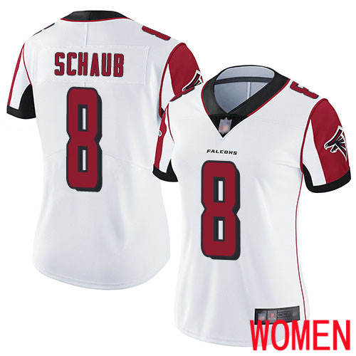 Atlanta Falcons Limited White Women Matt Schaub Road Jersey NFL Football #8 Vapor Untouchable->youth nfl jersey->Youth Jersey